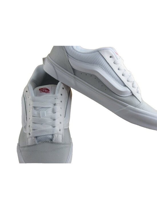 Vans Men\'s Knu Skool Retro Skate White Red Striped Shoes Sneakers size 11.5 NIB